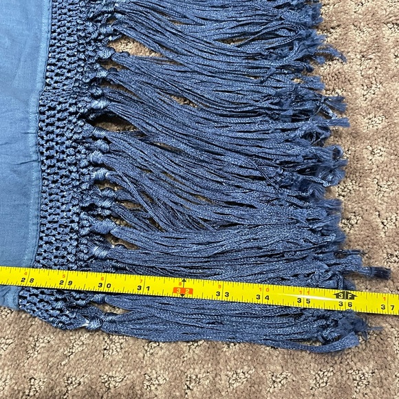 Chico’s Ombré Fringe Francesca Maxi Skirt Size 1 - Picture 8 of 8